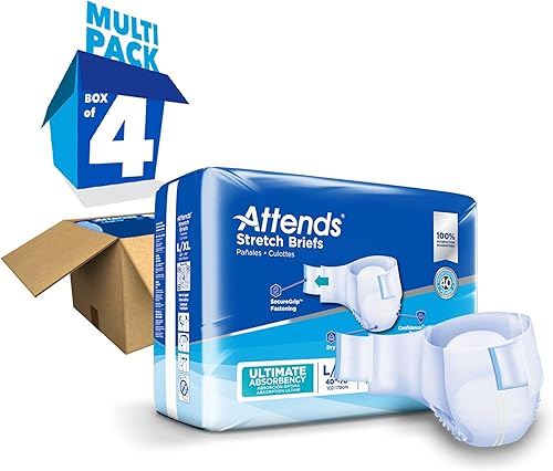 Miniatura 7 de Attends Calzoncillos elásticos con tecnología avanzada de bloqueo seco para el cuidado de la incontinencia de adultos talla LXL unisex 96 unidades