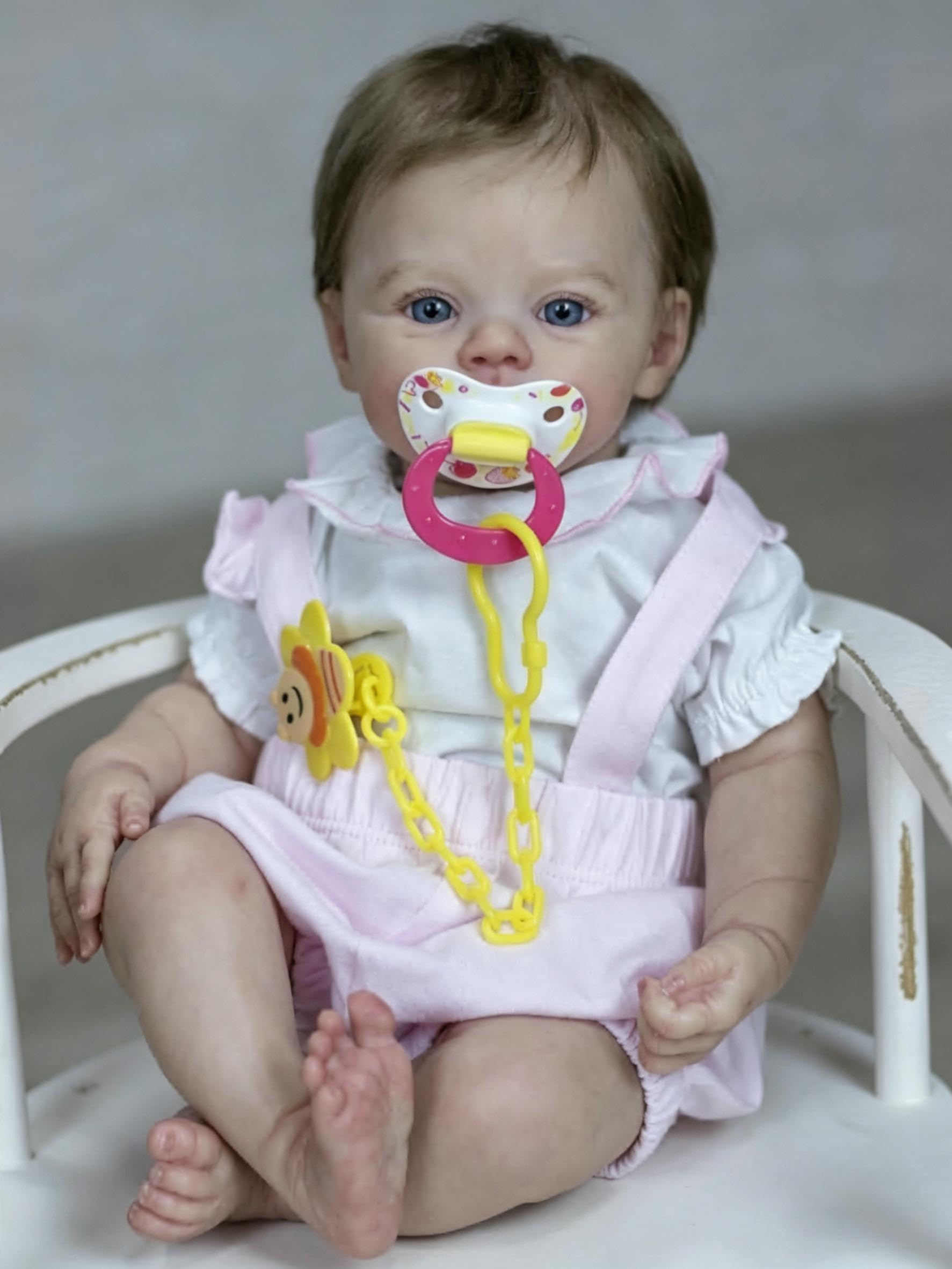 RXDOLL 45 cm Baby Reborn lalki silikonowe na całe ciało, winylowa dziewczyna, realistyczne lalki noworodka, ręcznie zakorzenione włosy, realistyczne odrodzone niemowlęta, wodoodporna zabawka dla