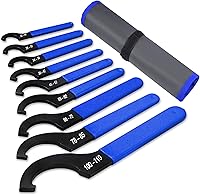 AutoWandererTool 9-Piece Universal Coilover Wrench Set - Adjustable Carbon Steel Shock Spanners for Precise Coilover Adjustments