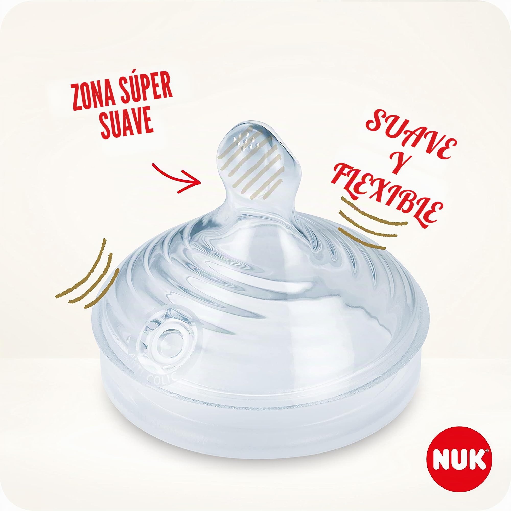 NUK Nature Sense Perfect Start - Juego de biberones para bebé, biberones, pantalla de control de temperatura, tetina de silicona, cepillo para biberón, chupete de silicona Genius, 0-6 meses, BPA