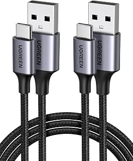 UGREEN USB C Charger Cable 2 Pack USB to USB C Cable Fast Charging Lead QC 3.0 Data Transfer Compatible with Galaxy S23 S22 Ultra S21+ Redmi Note 9 Mi 11 Pixel 6 5 Huawei P30 P40 Pro (2M)