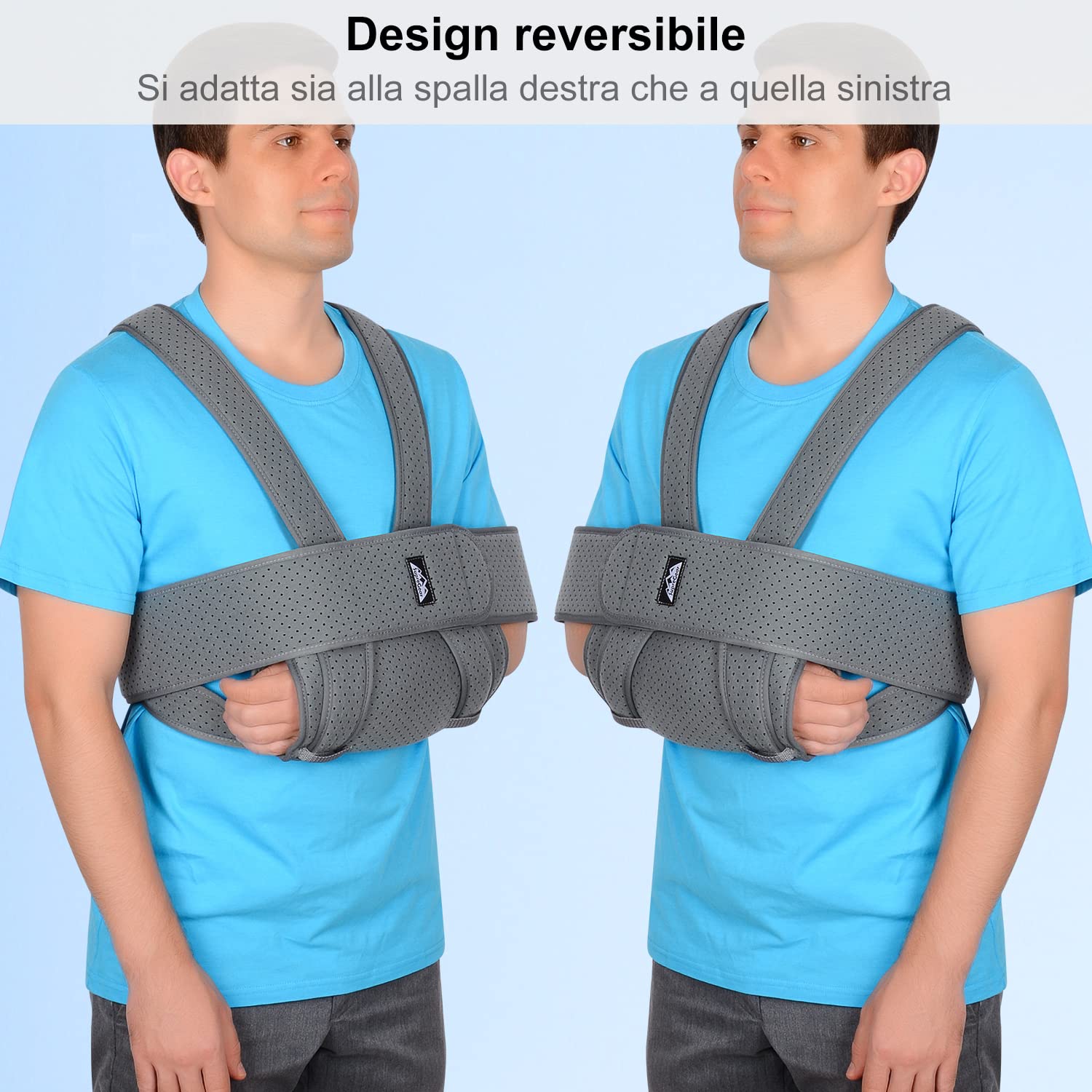 supregear Reggibraccio Tutore Supporto Spalle, per Braccio/Mano/Gomito feriti, Tutore Immobilizzatore Comodo Regolabile, Sling Swathe, Traspirante, Grigio Scuro
