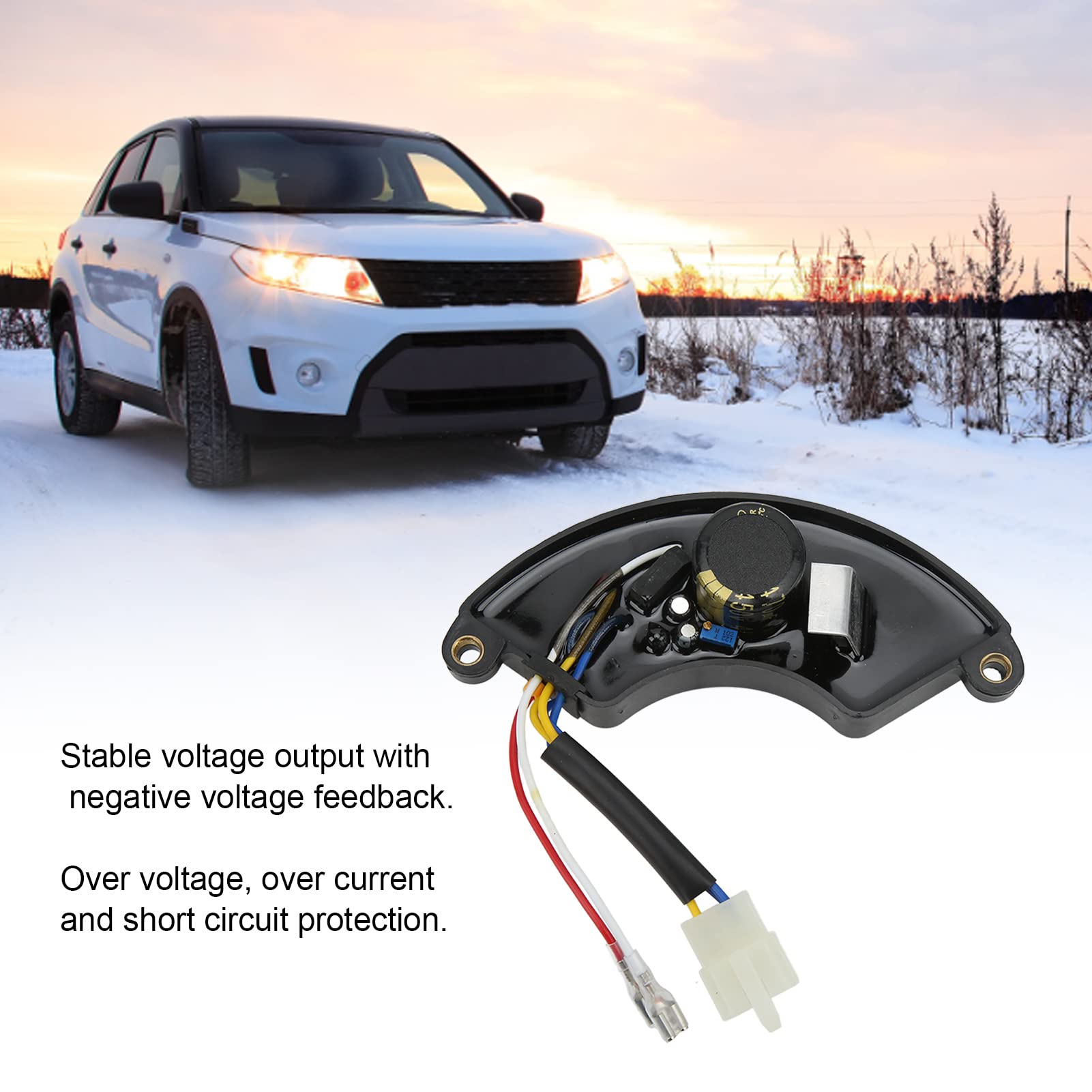 Rectificador de Regulador de Voltaje Automático Avr para Generador, 120 V/220 V,para Grupo Electrógeno de Gasolina Monofásico de 6,5-8,5KW, Grupo Electrógeno Diésel