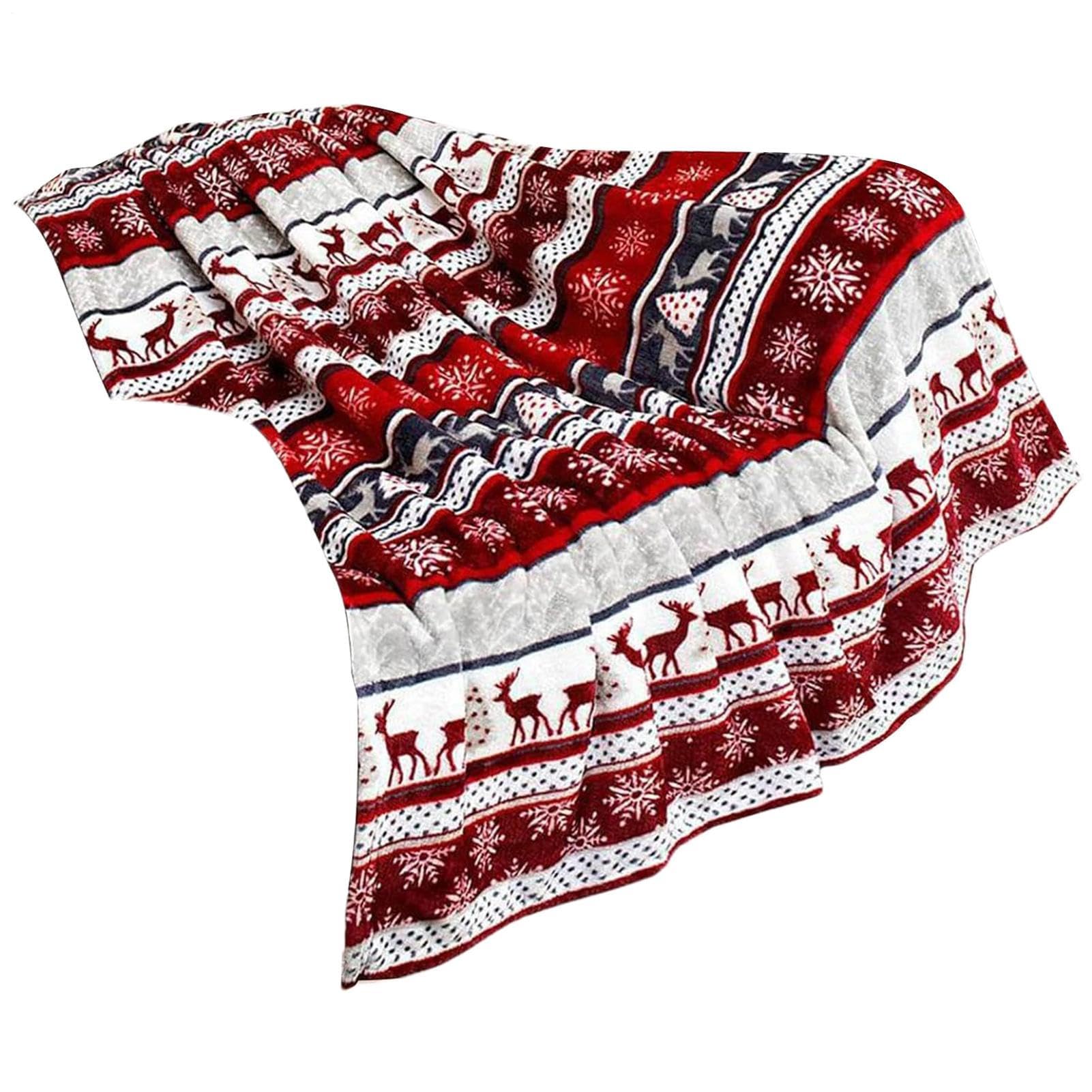 Mantas Navideñas Y Cubresofás,Franela Cálida Copos Nieve Decoración Hogar,Manta De Fiestas Decoración Navideña - para Decoraciones De Fiesta Mujeres Sofá Cama Sala De Estar Dormitorio