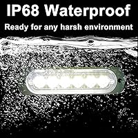 Vista 3 de 12V 24V Luz LED Blanca delgada de 6LEDs impermeable para UTV, camión, RV, cúpula, escalón, debajo del salpicadero, cama del camión, maletero