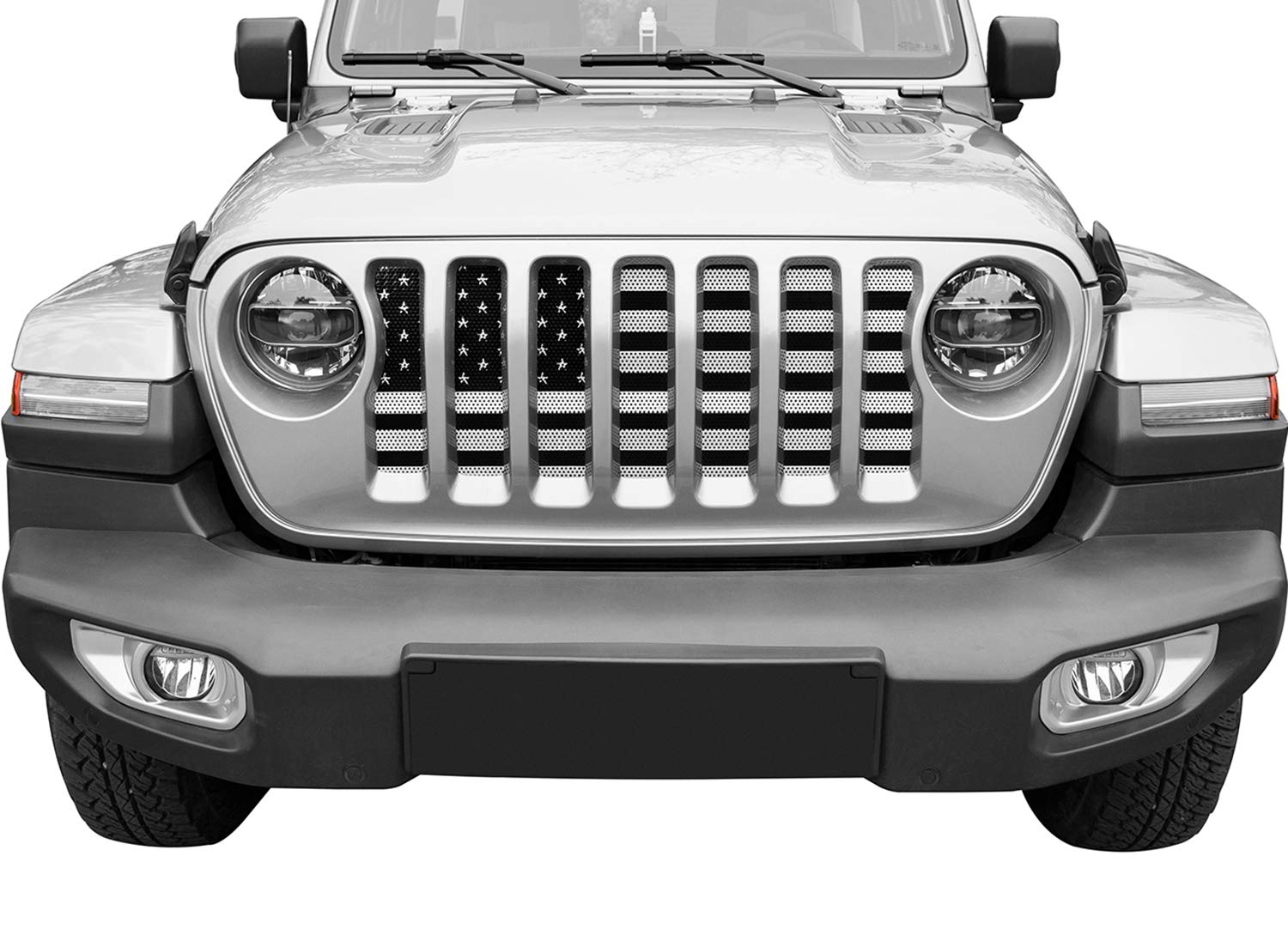 Buy Hooke Road Front Grill Grille Insert US Flag for Jeep Wrangler JL