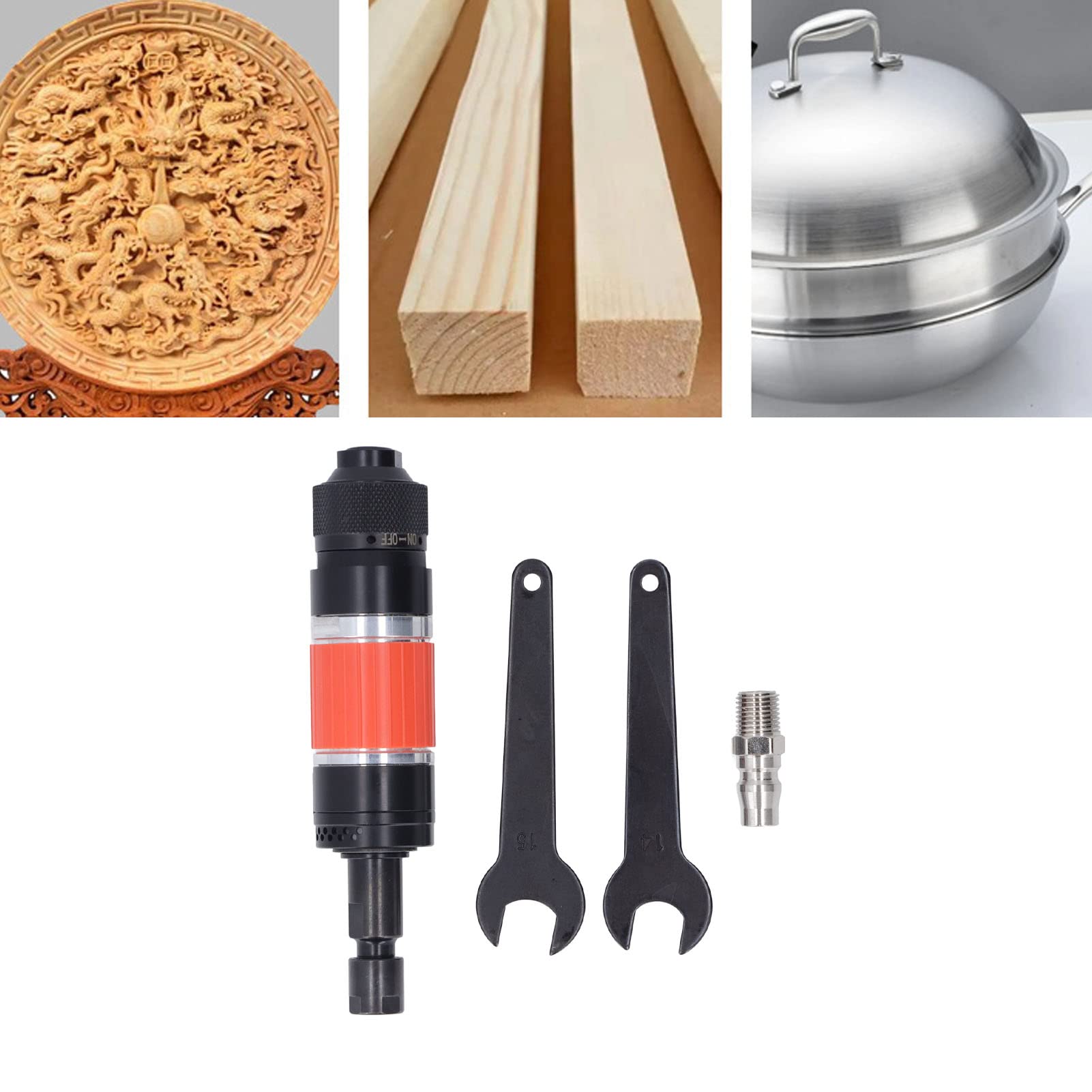 Mini Kit smerigliatrice pneumatica, 24000 giri/min ad alta velocità, controllo di precisione a velocità, robusto utensile rotante pneumatico per smerigliatura, lucidatura,