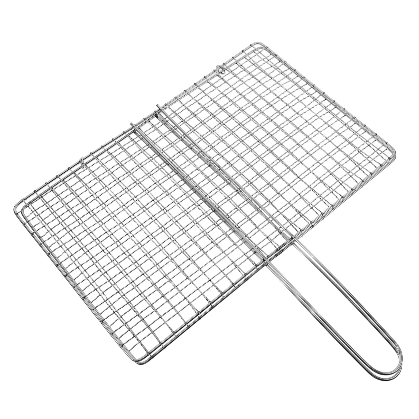 ibasenice 3 Piezas Rejilla Inoxidable para Barbacoa Exterior Cesta de Malla para Verduras y Pescado Accesorio Resistente para Parrilla Camping