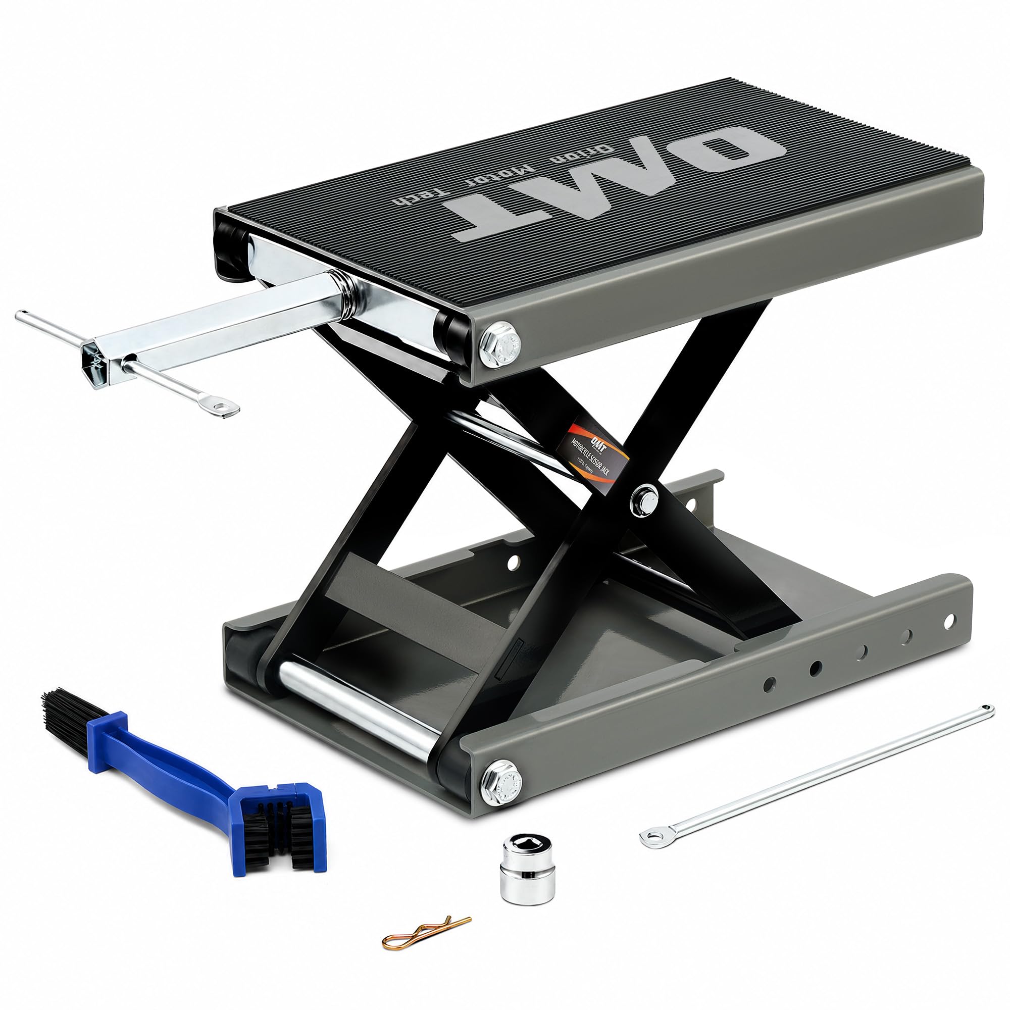 OMT Motorcycle Lift, 1100lb Scissor Jack Stand for ATV Dirt Bike Cruiser