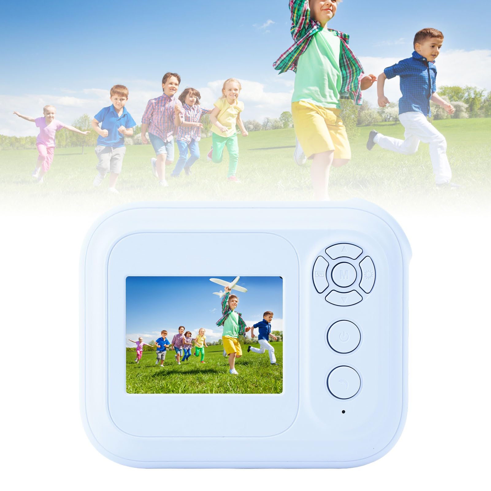 Instant Print Digital Camera 48MP with 1080p HD, 6X Zoom, DIY Black and White Printing, MP3 Player, Games, Cute Camera for Children's Birthday or Christmas (Blue)-image-23
