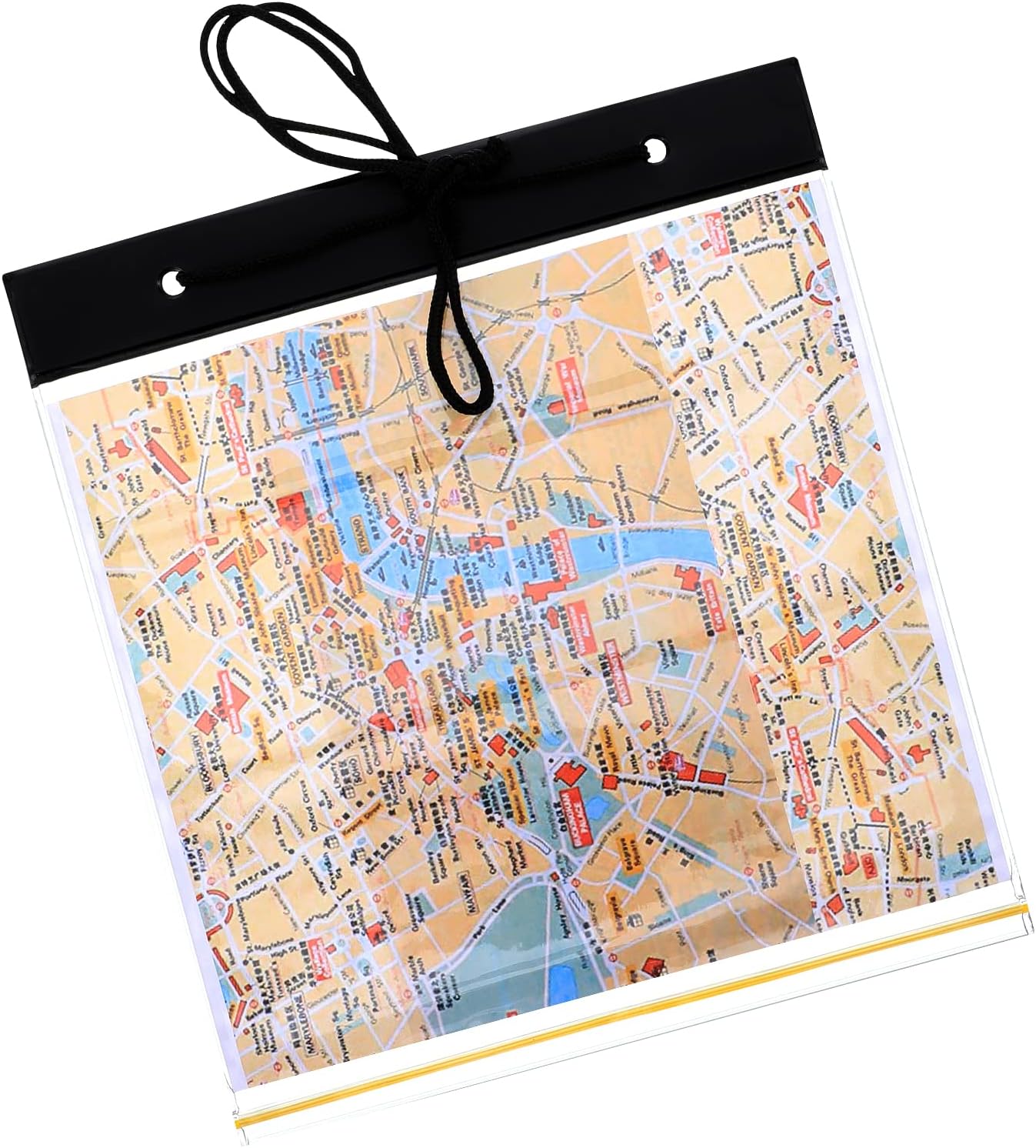 Waterproof Map Holder Case Clear Map Holder Waterproof Map Case A4 Map Holder Waterproof Walking Clear Map Case Waterproof Hiking Pouch Holder with Window & Lanyard Map Holder for Hiking, Camping