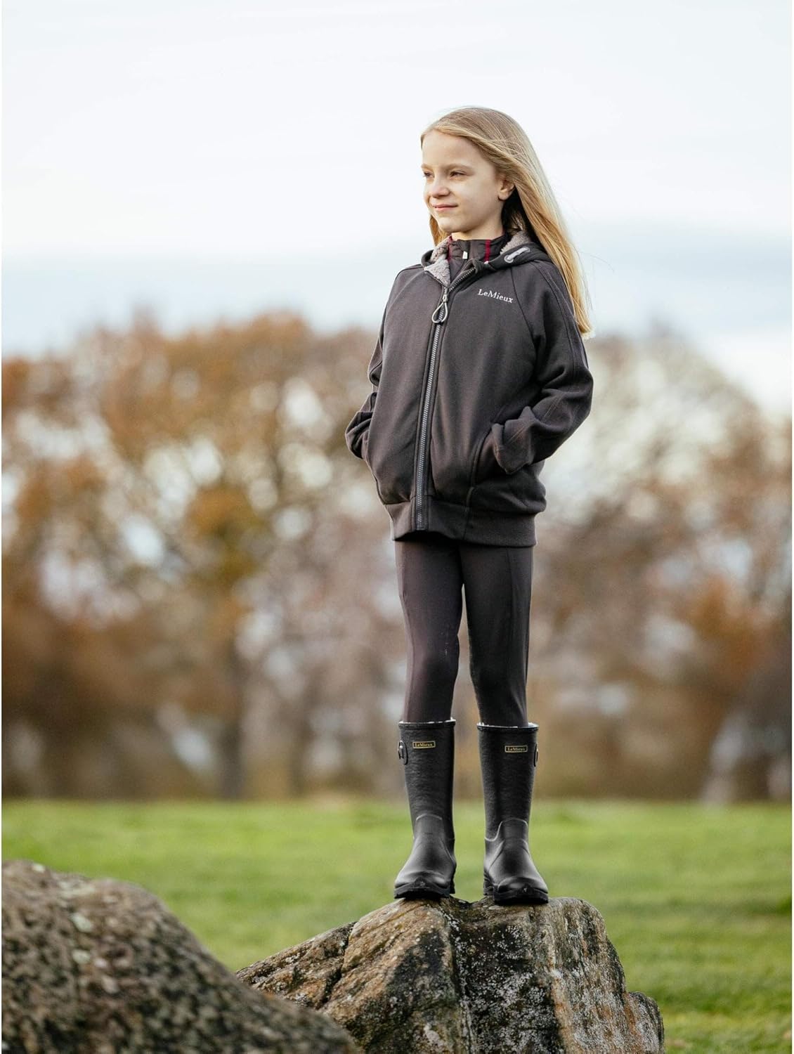 LeMieux Young Rider Ultra Stride Wellies - Neoprene Lining - Cushioned Insole - Waterproof