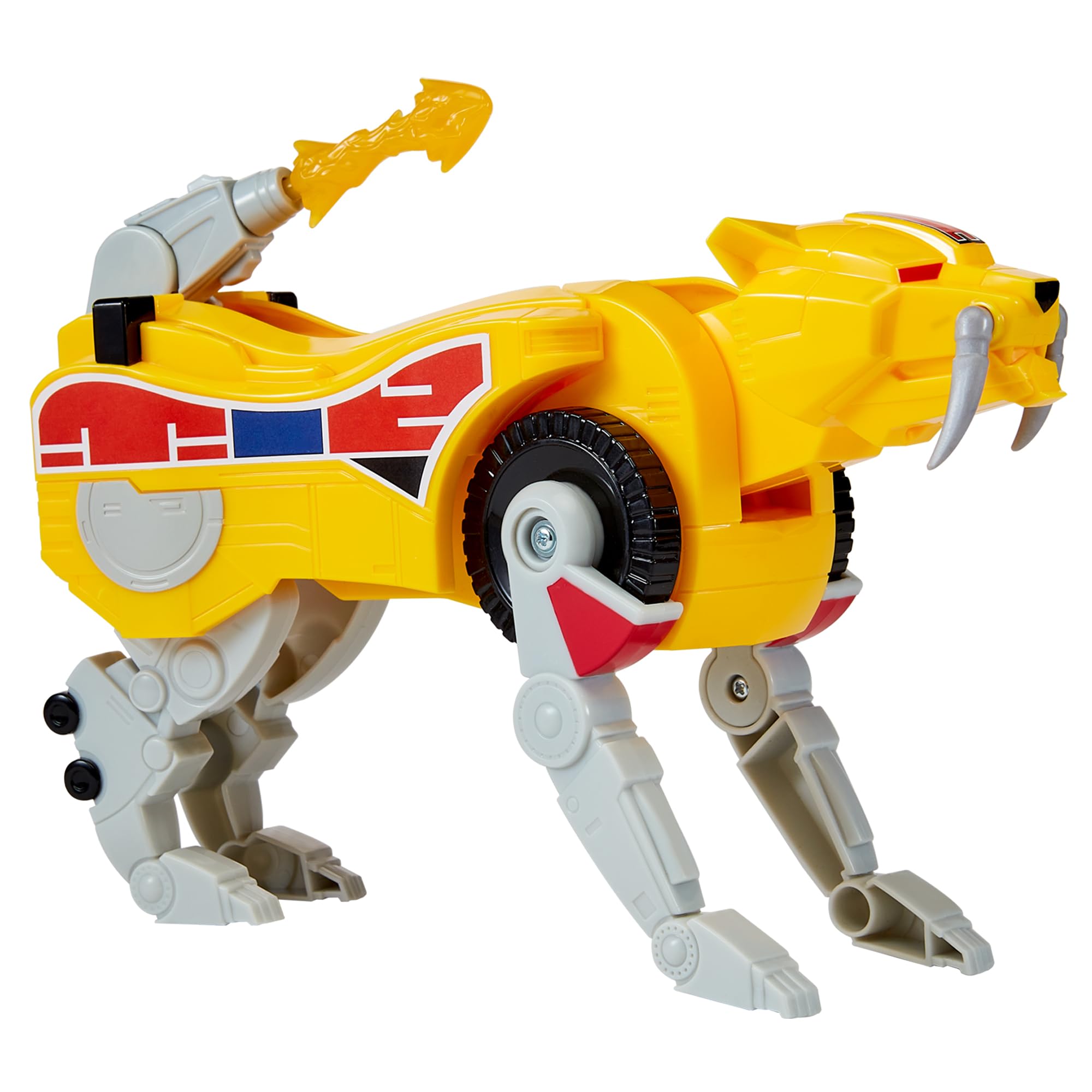 PlayMates Mighty Morphin Power Rangers - dinozaur tygrys szablozębny | Power Rangers Re-Ignition 15 cm figurka kombinowana Megazord - tygrys szablasty