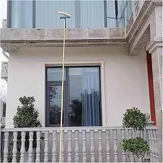 Window Cleaning Pole 2 in 1, Professional Reach Window Squeegee Cleaner High Reach Duster Kit, Window Washer Tool for Indoor/Outdoor High Window (Size : Length 7.5m/295inch/24.6ft)