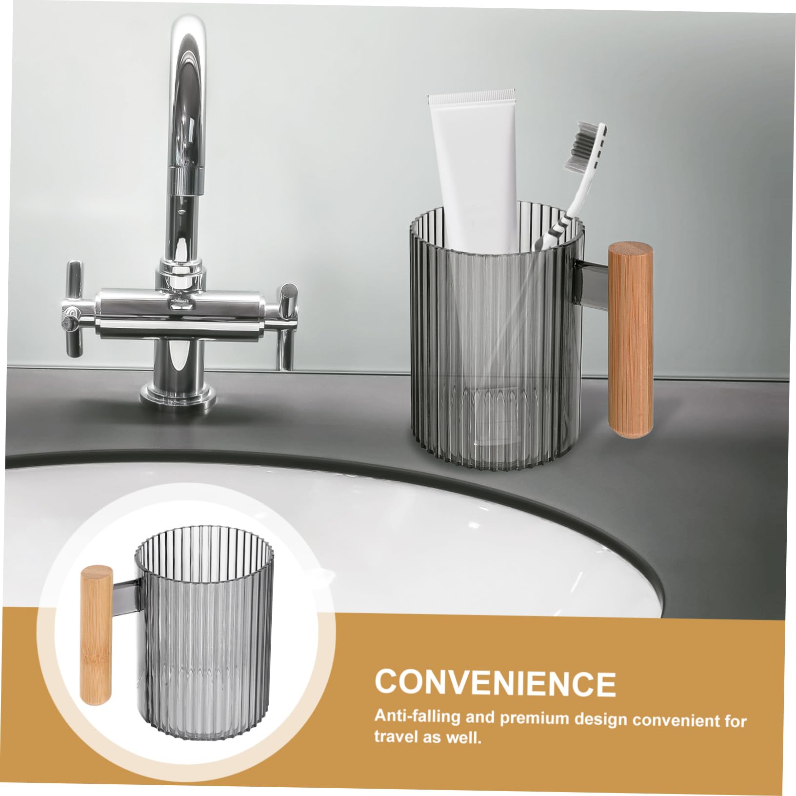 HOLIDYOYO Toothbrush Cups 4 Pack Brush Holder for Bathroom Reusable Travel Cups for Brushing