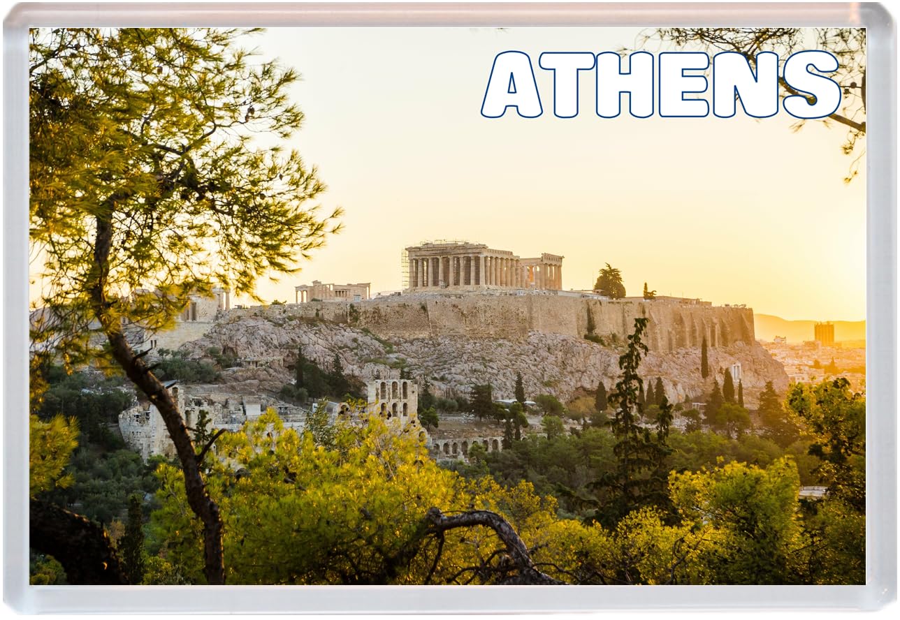 Baked Bean Store Multicolor Athens - Greece - Jumbo Fridge Magnet 96 X 67Mm Bbsfhm1477
