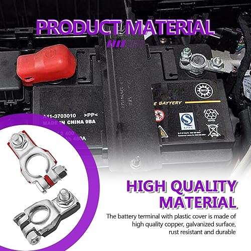 Miniatura 3 de Terminales de batería para Nissan  Positivo y Negativo Compatible con Nissan Infiniti Toyota Lexus 243407F000, 243407F001, 1 par