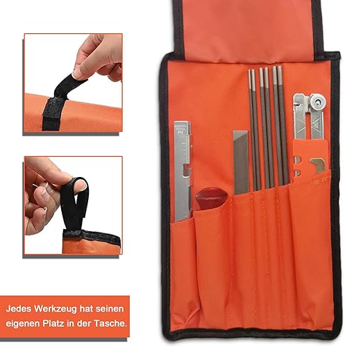 Miniatura 3 de Paquete de 13 limas de motosierra, el kit de archivos de afilador de motosierra incluye 532 pulgadas, 316 pulgadas, 732 pulgadas, 18 pulgadas, 1164