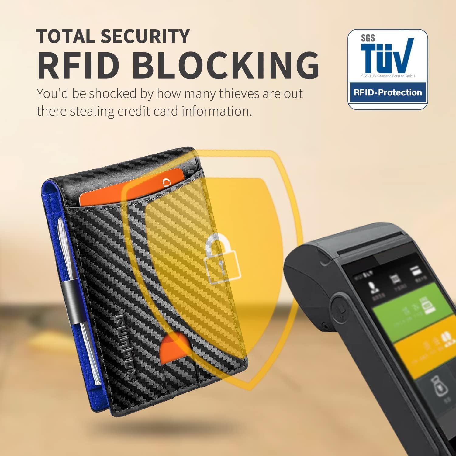 RUNBOX Slim Money Clip Wallets for Men RFID Blocking 11 Card Holder Minimalist Small Leather Bifold Men's Front Pocket Wallet Gift Box - Image 5