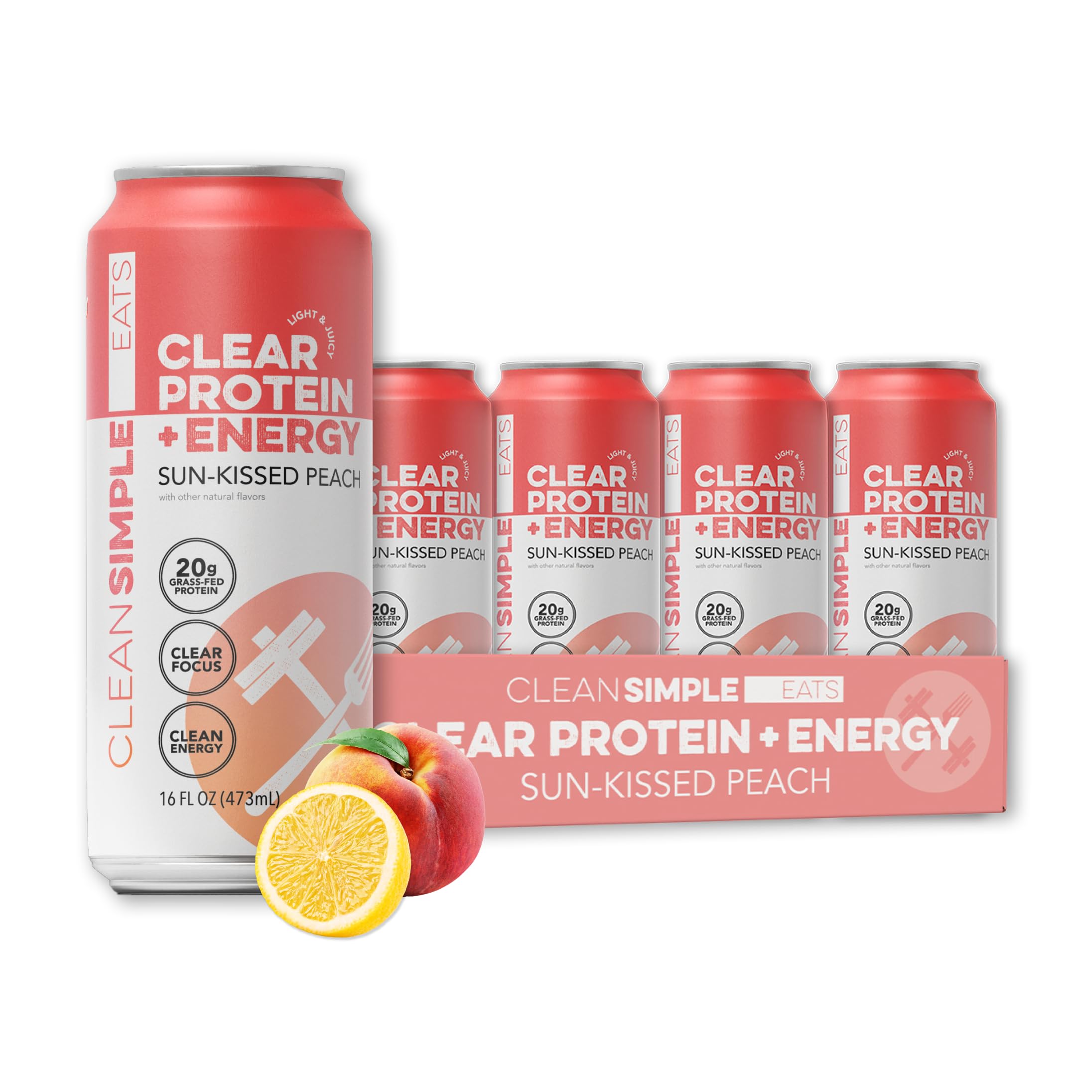 Amazon.com : Clean Simple Eats Clear Protein + Energy Drink, 20G