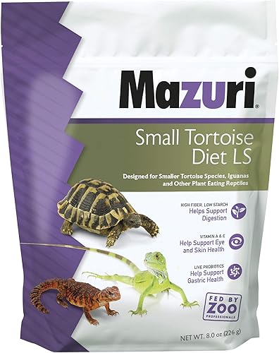 Mazuri Tortuga  Alimento nutricionalmente completo de tortuga baja en almidón  Bolsa de 8 onzas (8 onzas)