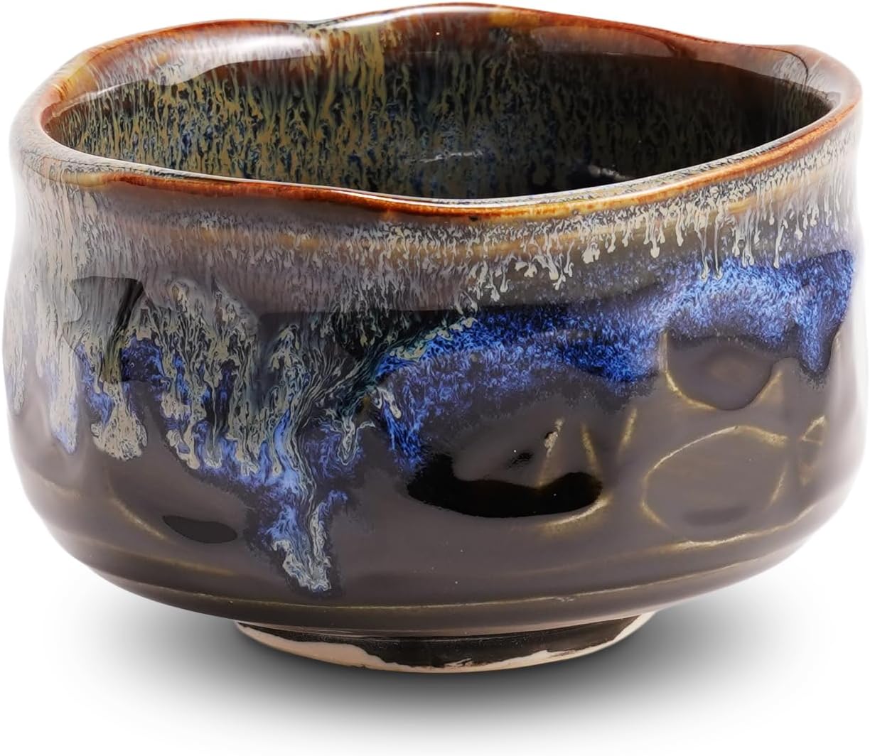 Matcha bowl Chawan, Mino Yaki Pottery Japanese Matcha Tea Cup, Green Tea Cup, Coffee and Soup Cup Made in Japan (Shine Red)