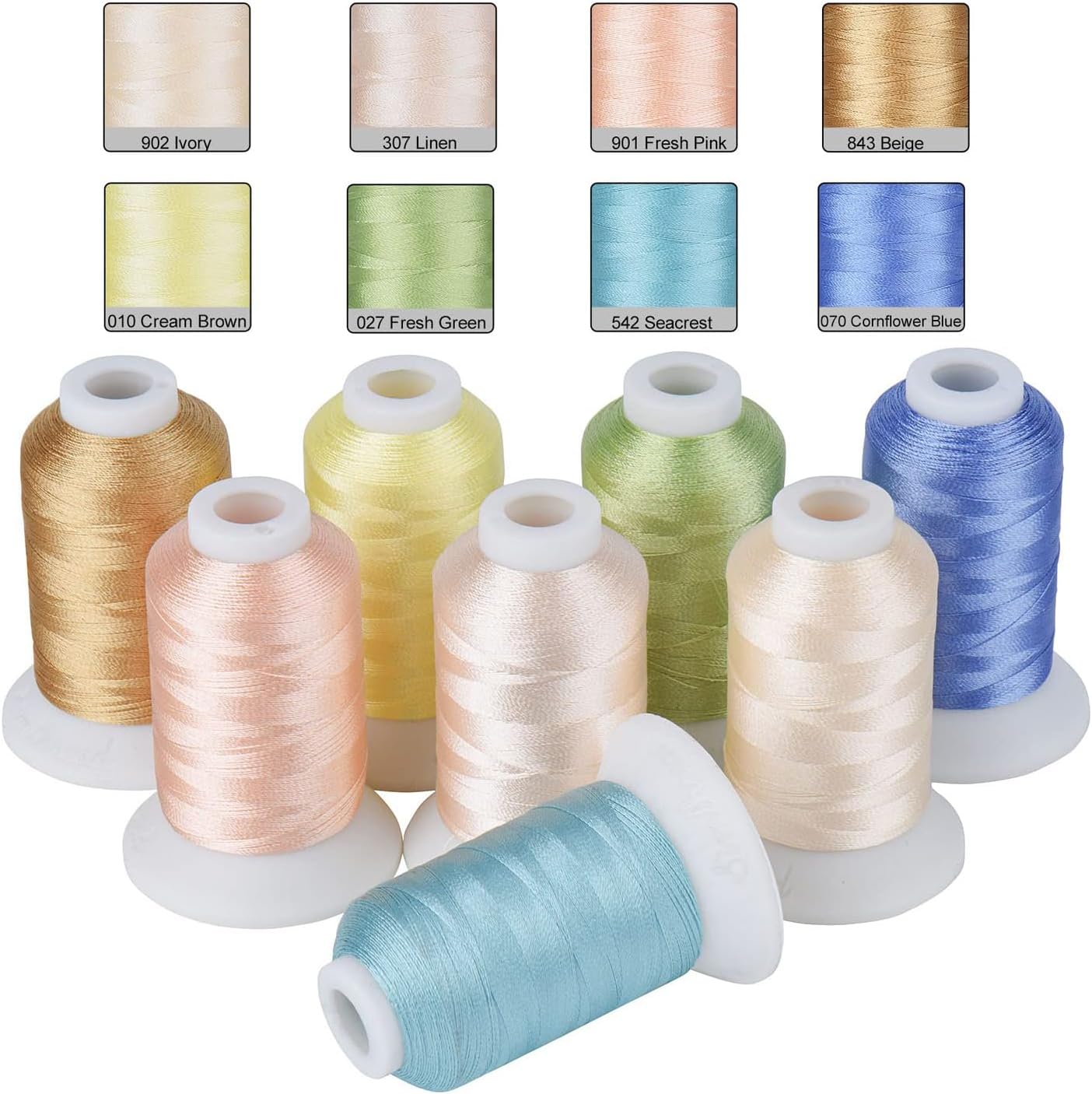 Amazon.com: Simthread Pastel Embroidery Thread – 8 Shades Compatible ...