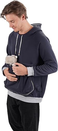 Miniatura 10 de LINYUCHEN Sudaderas con capucha para perros y gatos, sudadera de transporte para cachorros y gatitos, sudadera grande con bolsillo para mascotas,