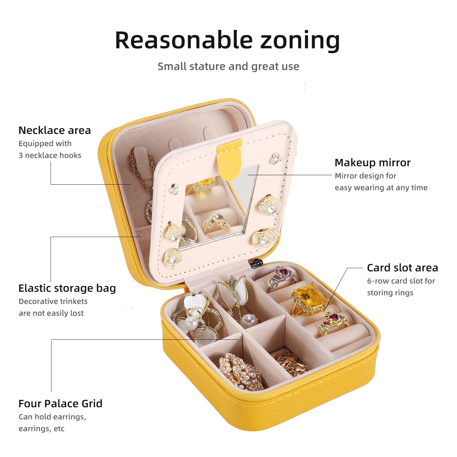 Amazon.com: KElofoN Travel jewelry case Travel jewelry box Travel