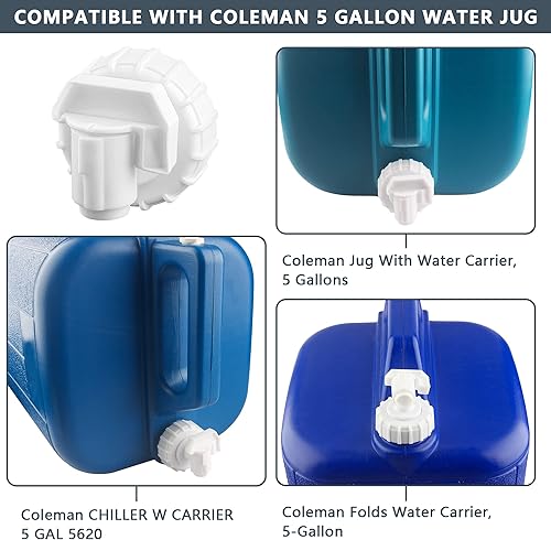 Miniatura 5 de Grifo para jarra de agua de 5 galones, conjunto de grifo de repuesto para jarra de agua. Compatible con el modelo de portador de agua Coleman de 5