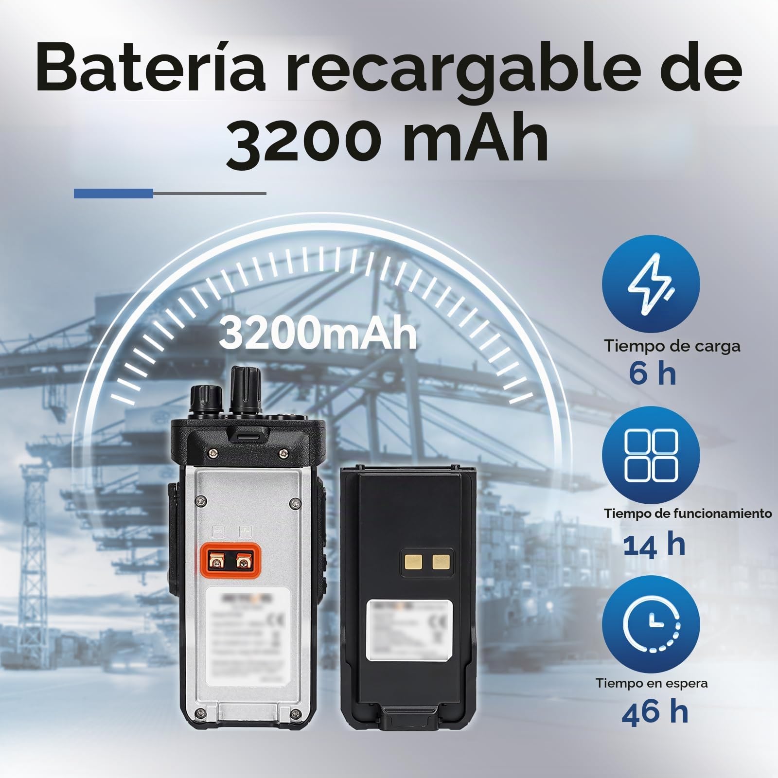 Retevis RT29D Radio DMR Impermeable, Walkie Talkie Profesional | 3200mAh, IP67, para Hotel, Almacén, Granja, Negro, 2 Piezas