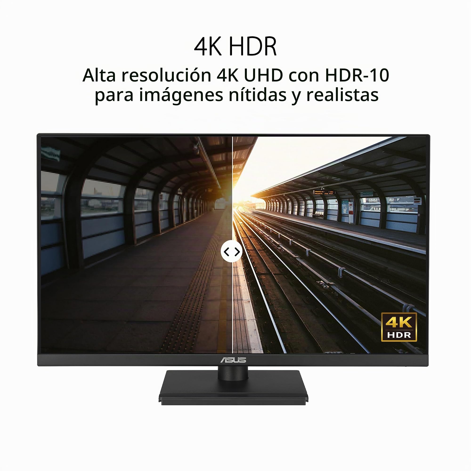 ASUS VA27UCPS - Monitor Profesional de 27", 4K UHD (3840x2160), IPS, 99% sRGB, HDR-10, USB-C, Altavoces estéreo, antiparpadeo, Filtro de luz Azul, ergonómico, Montaje en Pared, sostenibilidad