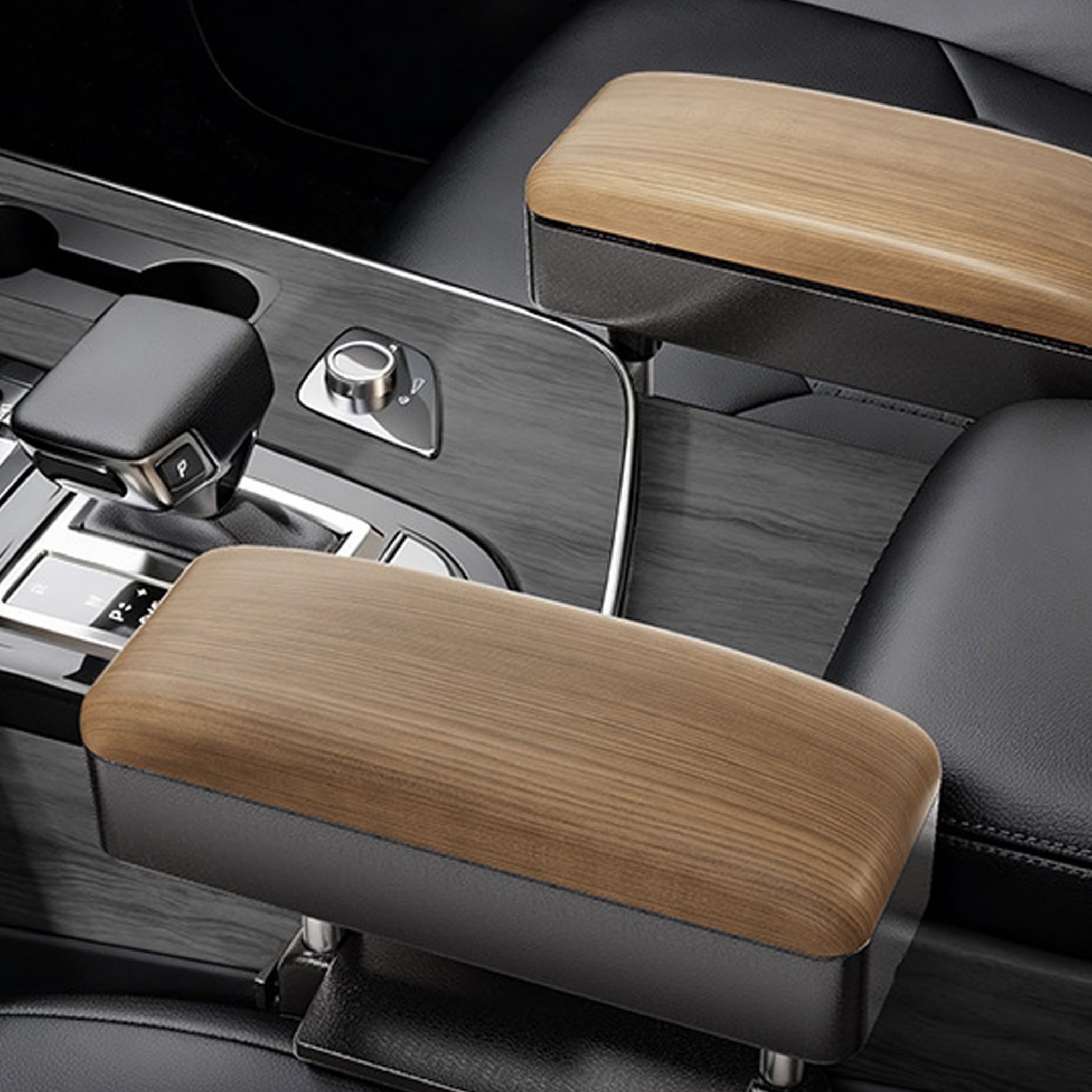 Supporto per bracciolo per auto, cuscino per gomito, console centrale regolabile, colore kaki