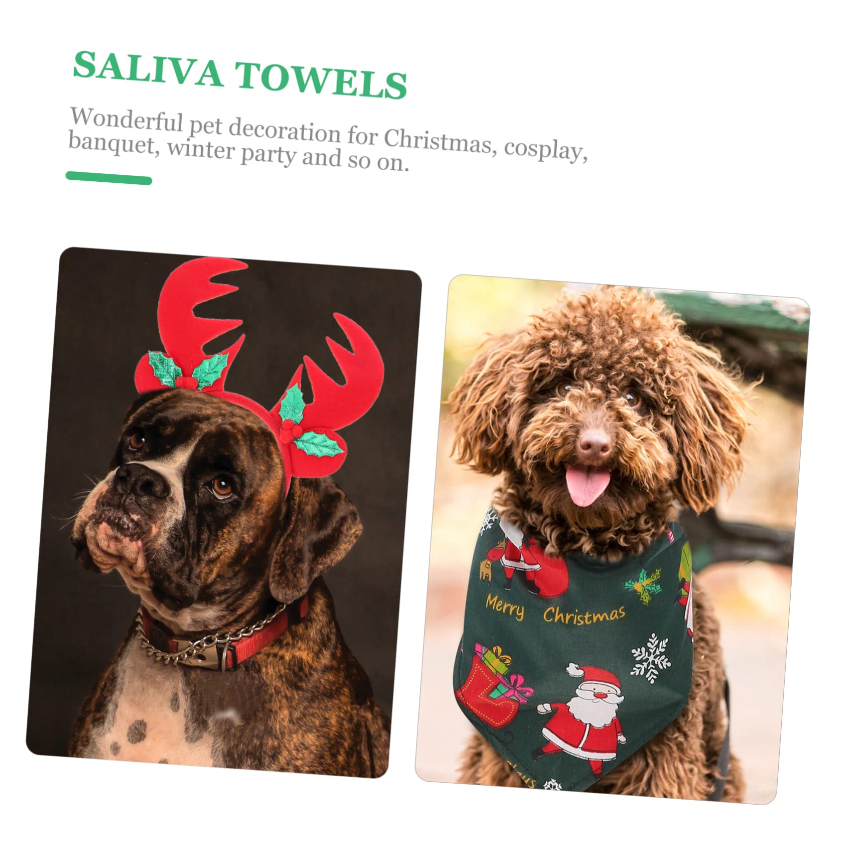 POPETPOP 3 Set di Bandane Natalizie per Cani Sciarpe E Foulard Riutilizzabili E Lavabili Accessori per Cani