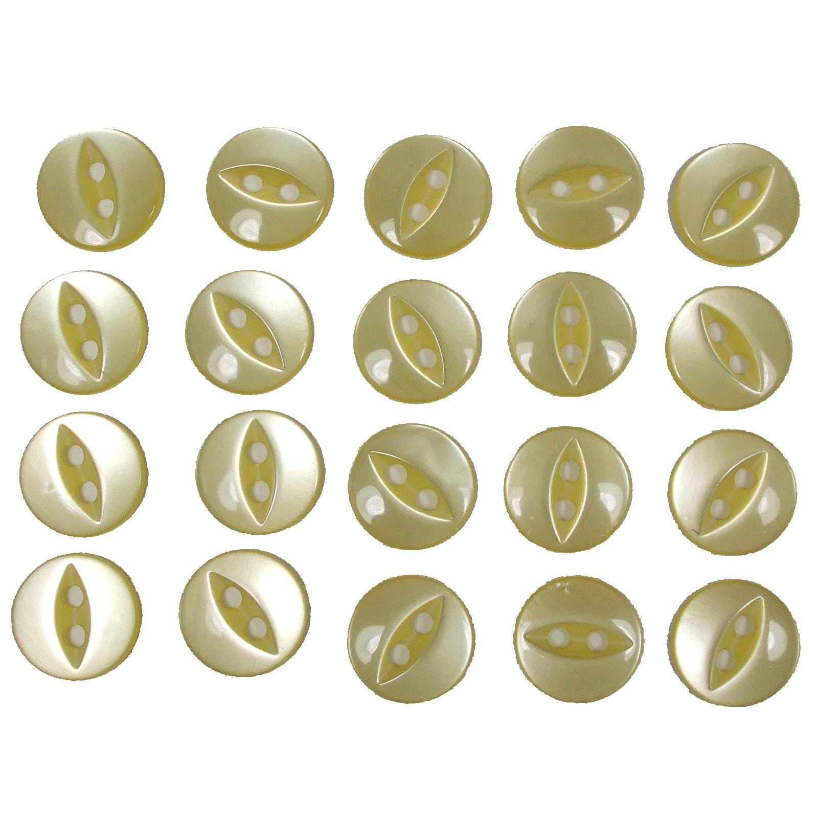 Fisheye Basic Buttons 11mm (Yellow, 20)