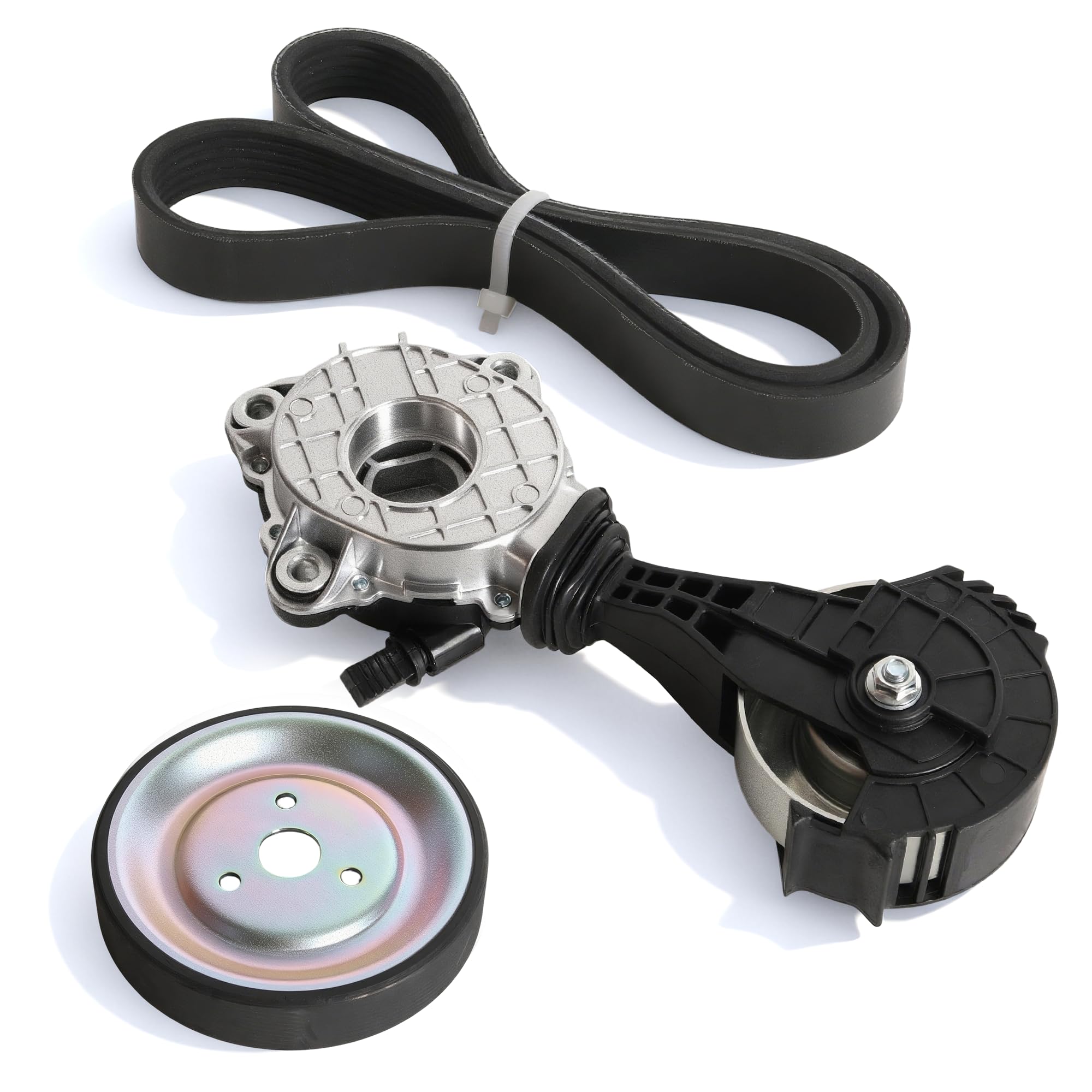 JAVOUKA Belt Tensioner Serpentine Belt Idler Pulley Kit & - belts hoses and pulleys automotive | Mubboo