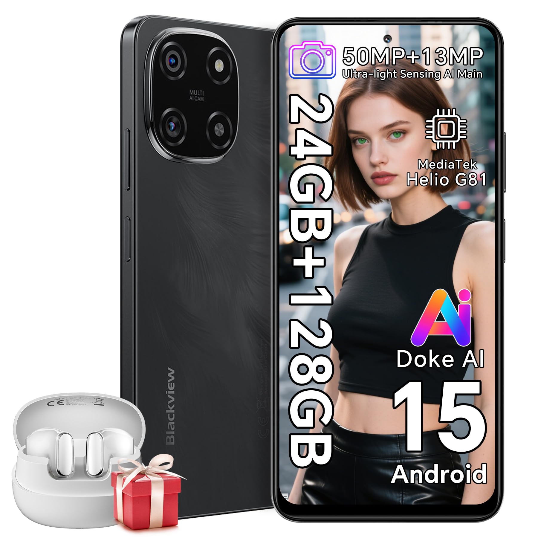 Blackview Color 6 Unlocked Mobile Phones, (2025) Newest, 24GB+