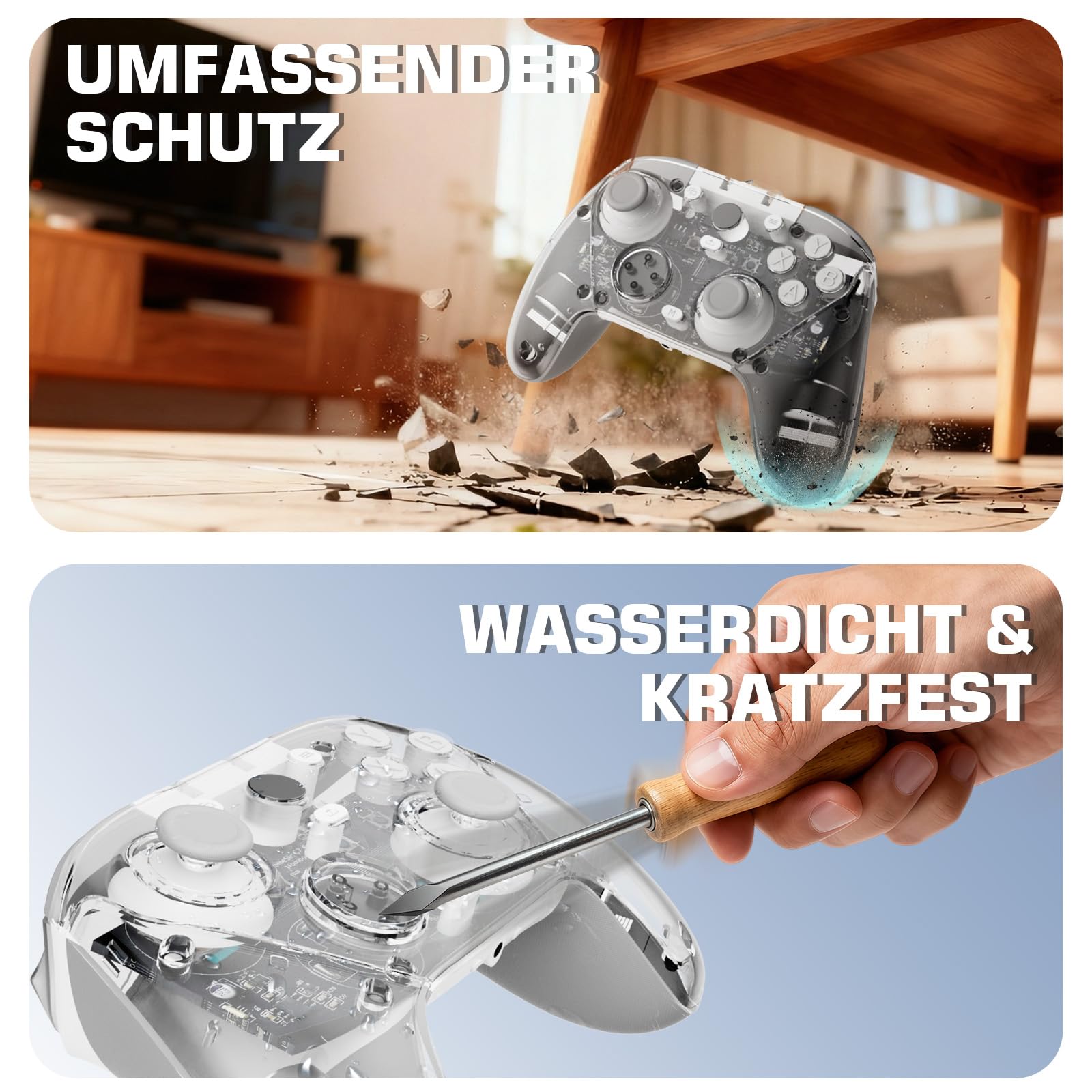 Compatibile con GameSir G7 Pro - Accessori per pannello magnetico per console da gioco, realizzato in materiale PC di alta qualità, protezione completa da graffi, urti, polvere, trasparente