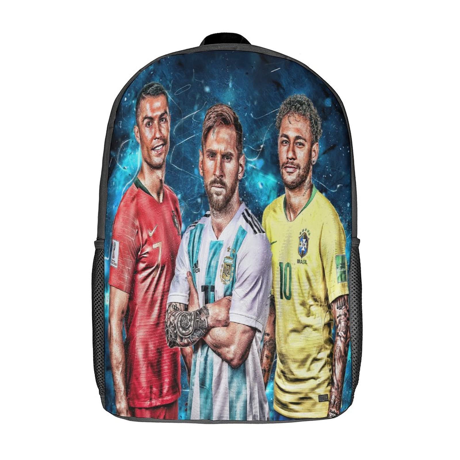 GENBAK Ronaldo VS Messi Mochila Mochilas Escolares Para Niñas Y Niños Jugador de fútbol Mochila Con Bolsillo Mochila Escolar De Moda Mochila Para Niños 17pulgada