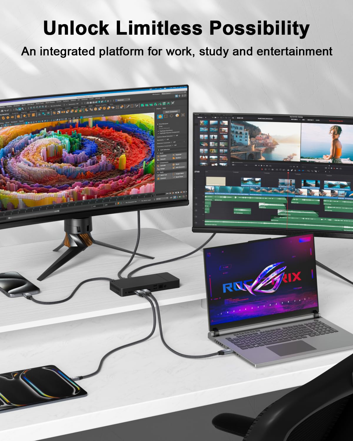 ULT-WIIQ Cable de video USB C a USB C 3.2 Gen 2 x 2 trenzado de nailon de 13 pies para monitor 8K, cable de pantalla 4K a 144Hz/60Hz, transferencia de datos de 20 Gbps, PD 3.1 soporta carga rápida de