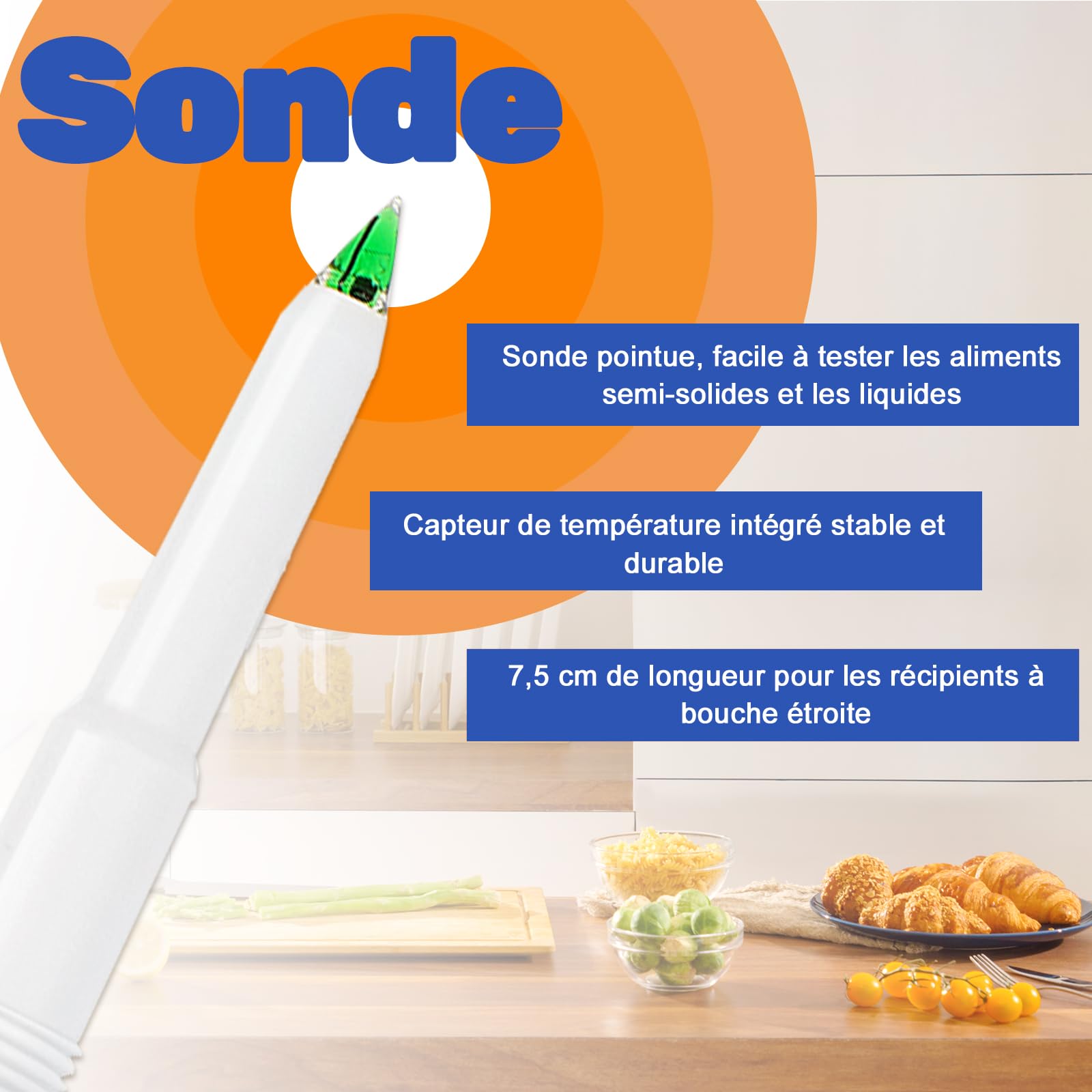 pH Mètre Alimentaire, Testeur de pH pour Pâte à Pain et Levain | pH Mètre Numérique pour Fermentation, pH-Mètre Étanche pour Brassage,Viandes, Fromages, Cosmétique, Conserve, Liquide