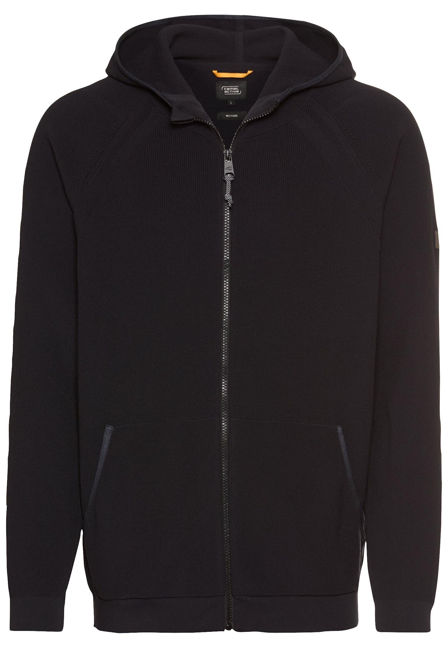 camel active Strickjacke Dunkelblau – Strickjacke, Reißverschluss, Relaxed Fit