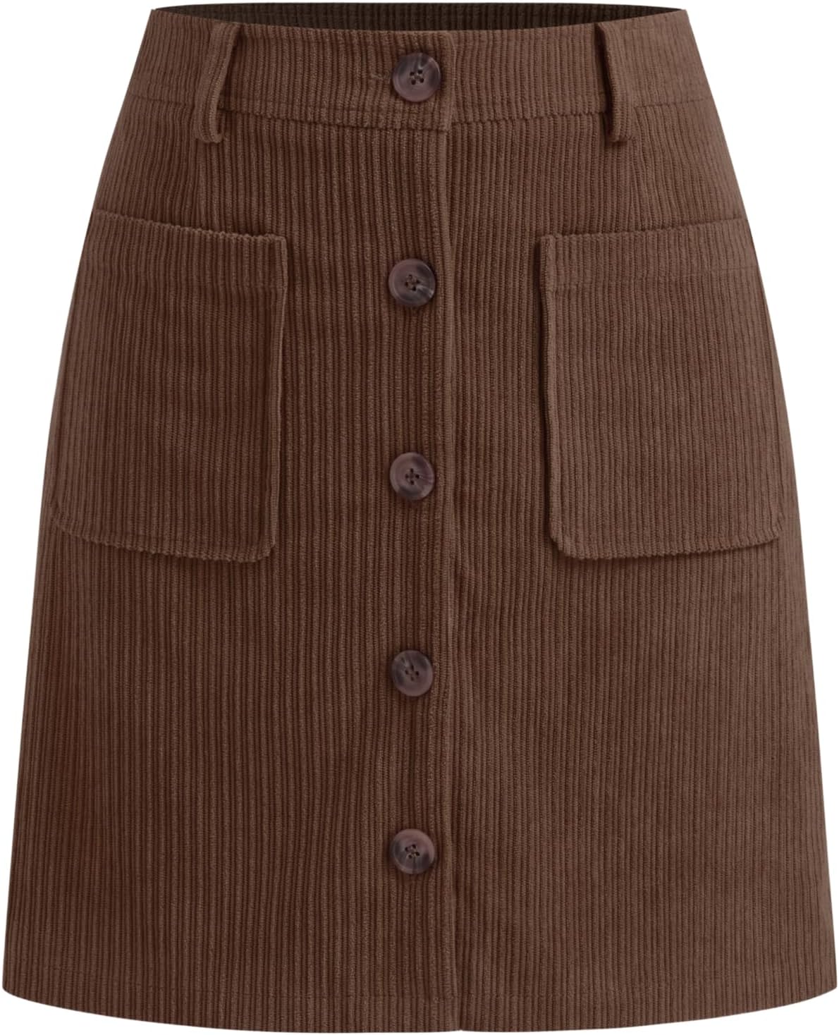 CIDER Womens Corduroy A Line Mini Casual Skirt Button Down with Pocket 2026 Spring