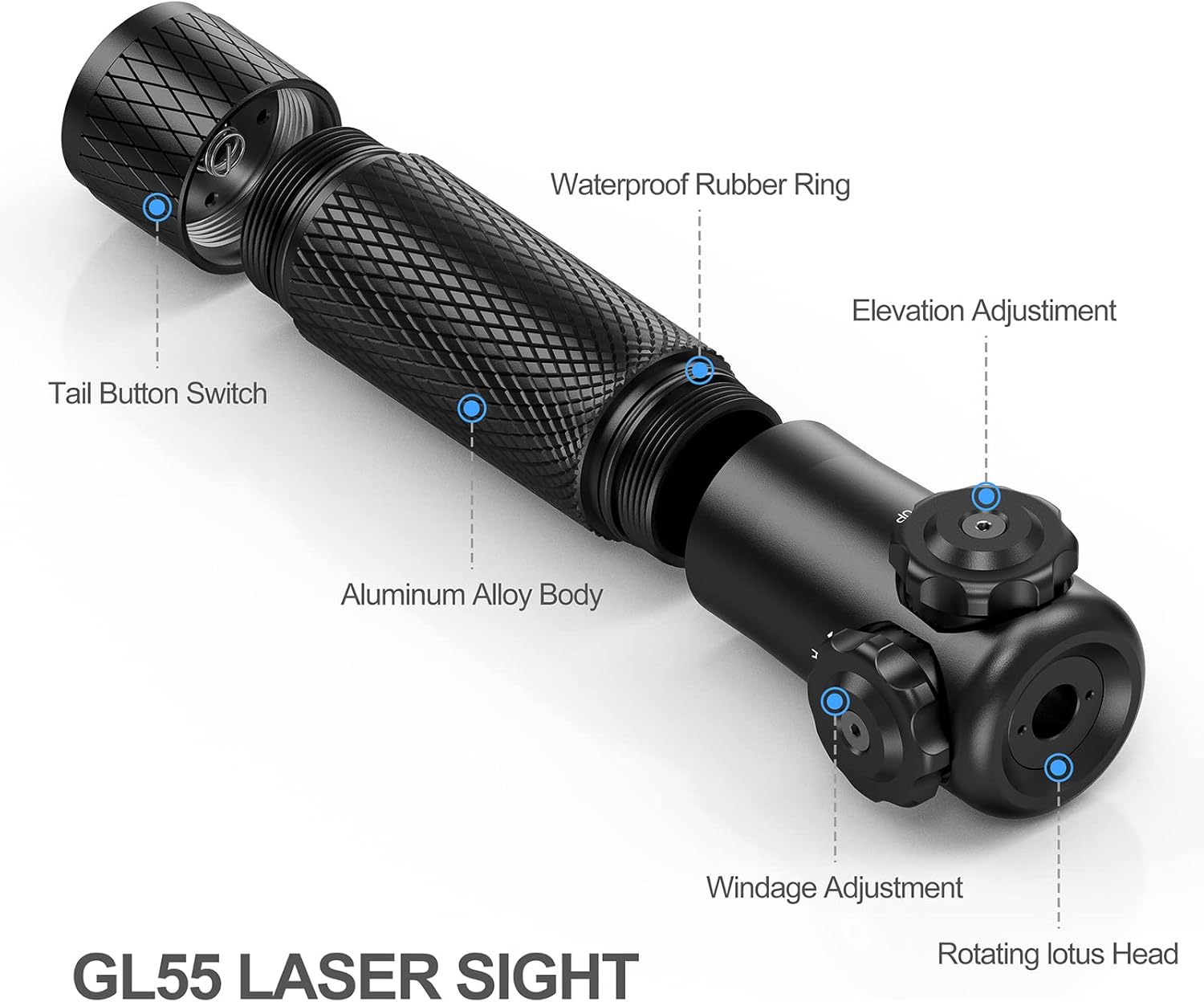 Feyachi Red/Green/Blue Laser Sight Tactical Dot Laser for Rifle with 20mm Picatinny Mount and Pressure Switch Included