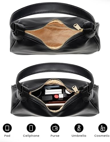 Miniatura 4 de molshine Bolso de mano Crescent de cuero genuino, bolso de hombro Hobo, bolsa de axila, bolso de mano de fiesta para mujer modelo