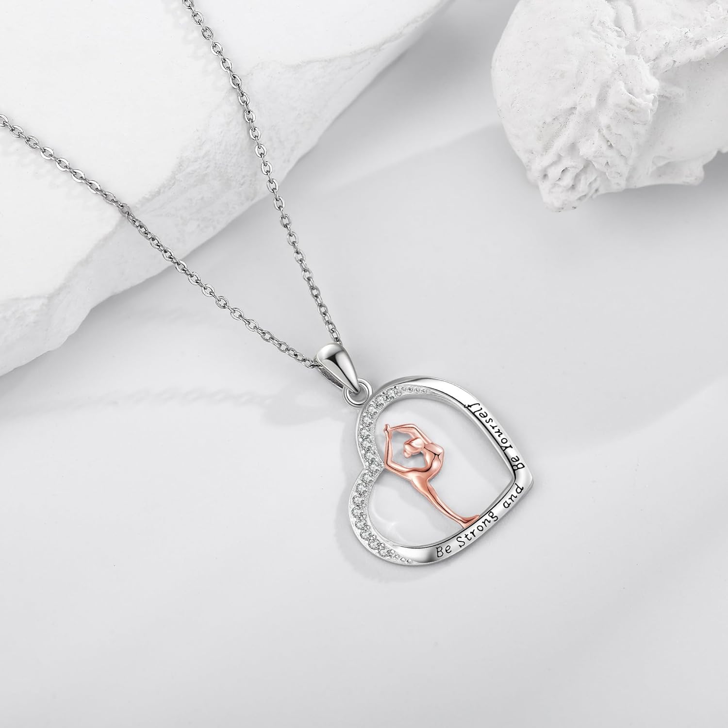 Gymnastics/Volleyball/Basketball Necklace Sterling Silver Sport Jewelry Gifts for Women - Image 3