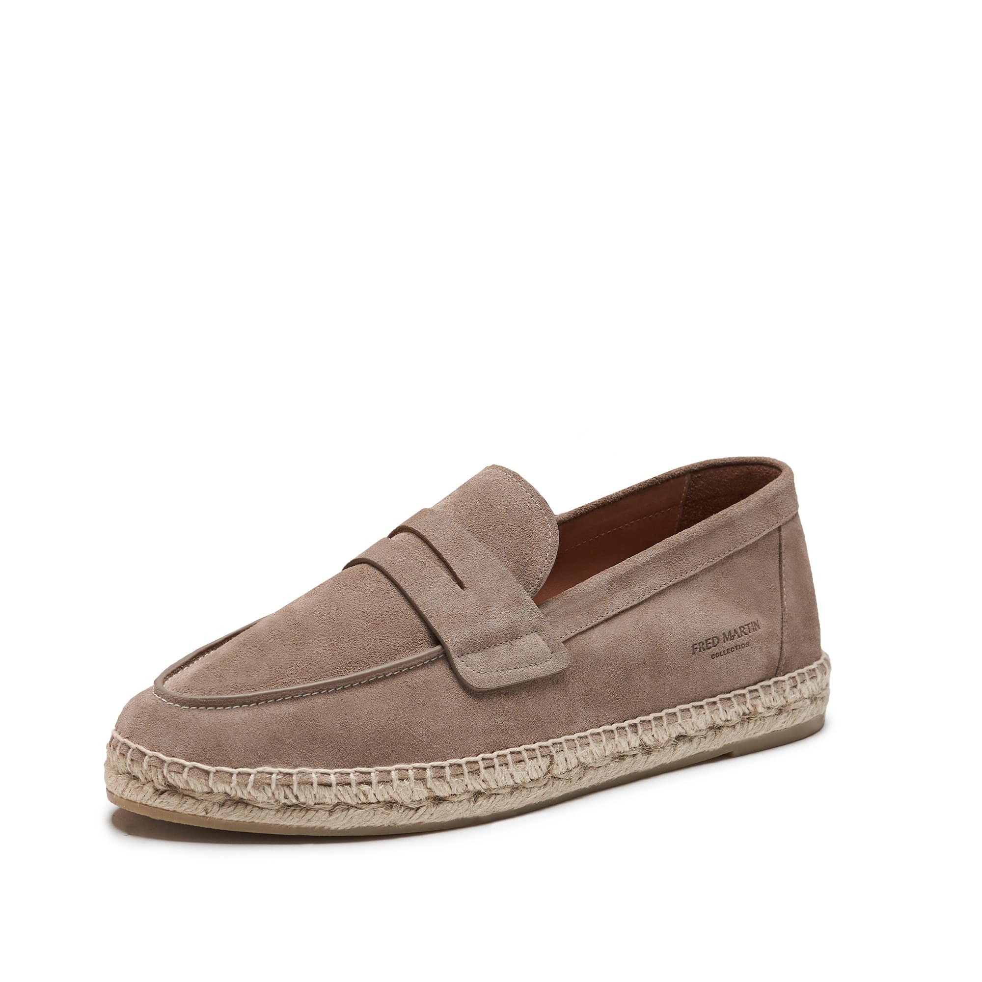 FRED MARTIN COLLECTION, Mocasiness de Ante con Suela de Esparto y Forro en Piel de Hombre