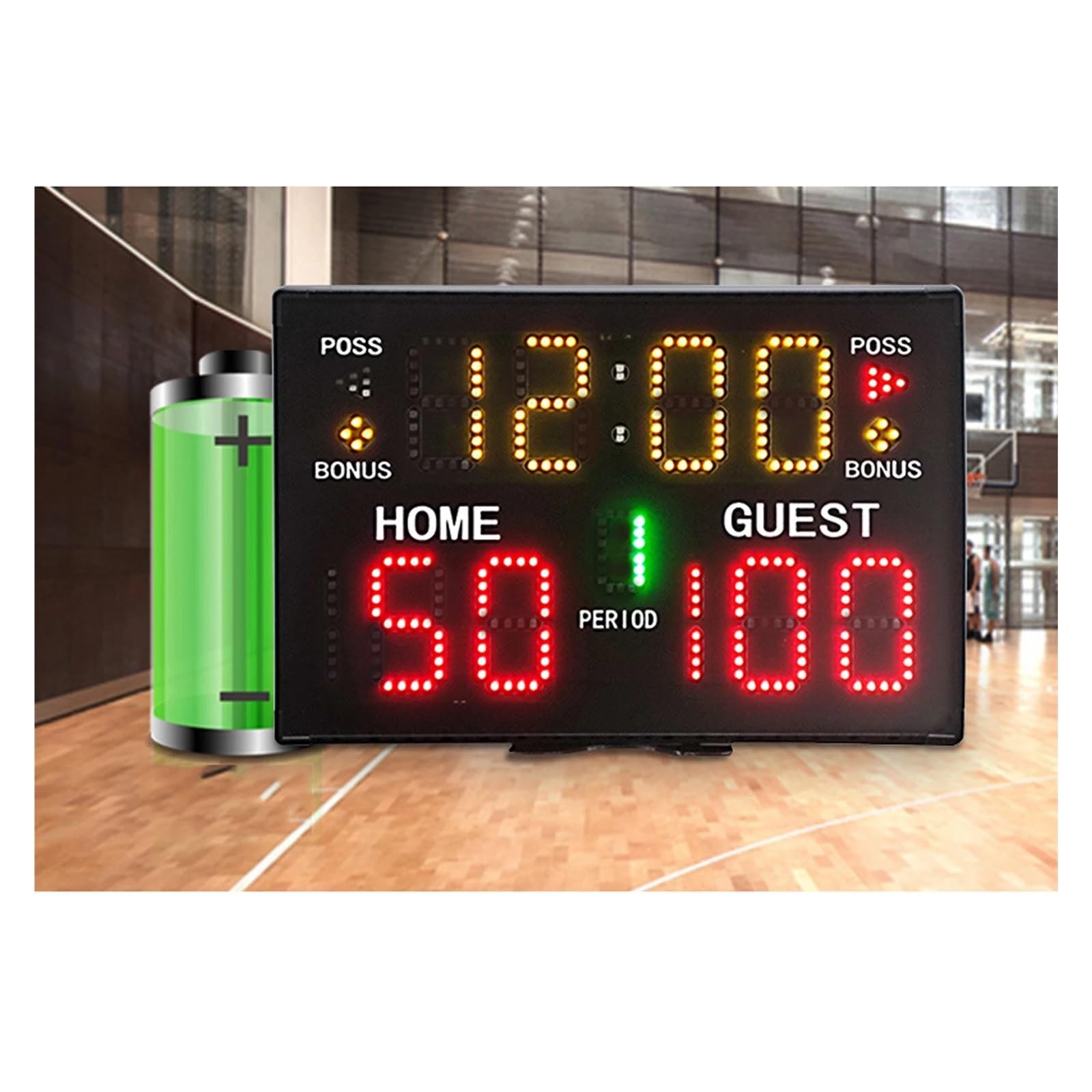 Tabellone segnapunti Digitale elettronico Multifunzionale for Basket, Judo, Calcio, Tennis, Boxe, cronometro, conteggio dei falli