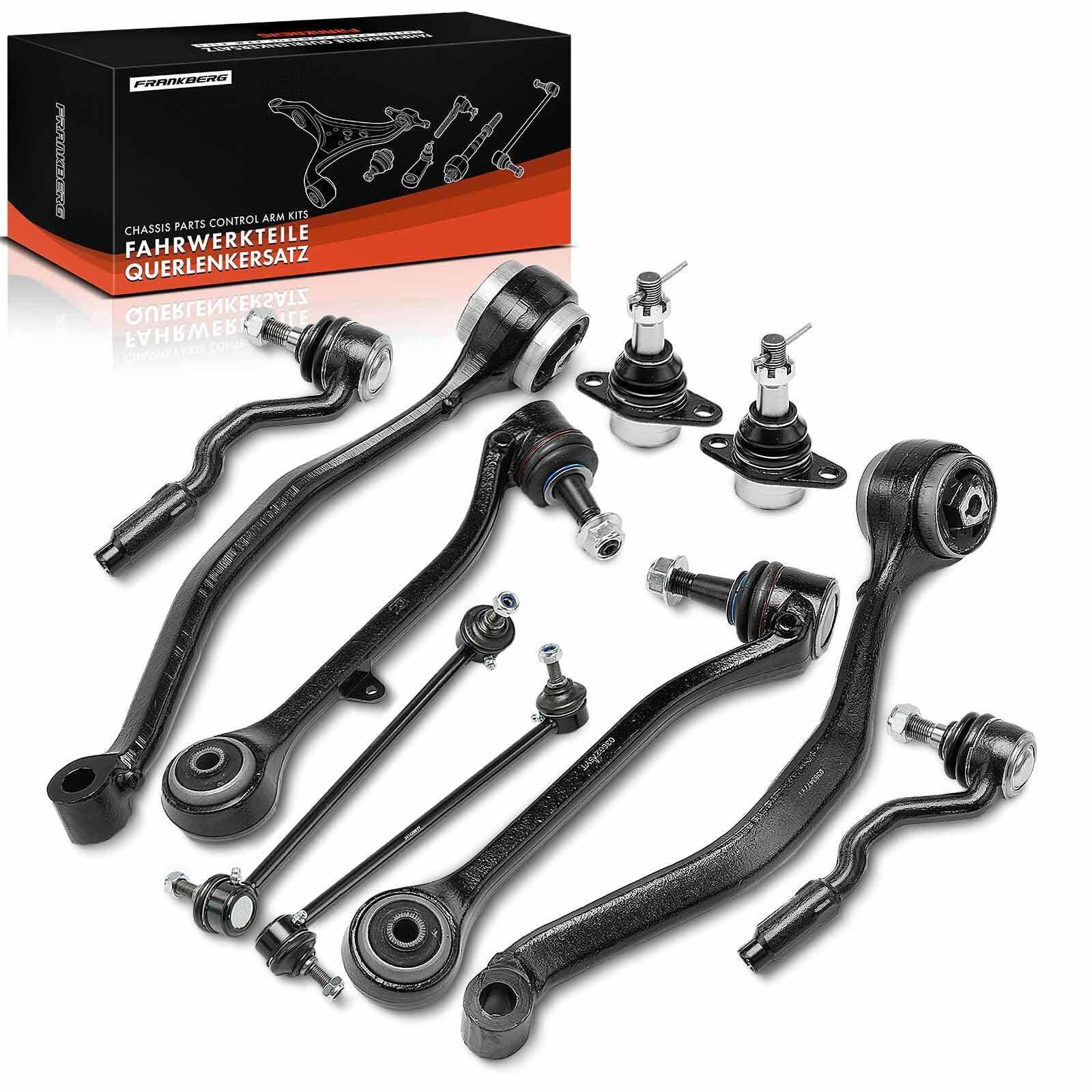 Frankberg 10-Teilig Querlenker Satz Koppelstange Spurstangenkopf Kompatibel mit X3 E83 2.0L-3.0L 2004-2008 X3 E83 xDrive18 xDrive20 xDrive30 2.0L 3.0L 2008-2011 Replace# 31103415027
