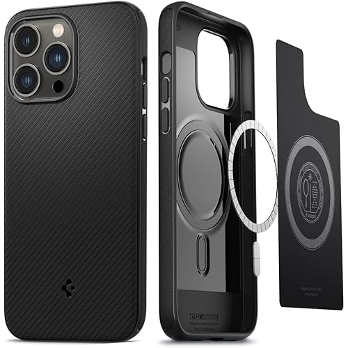 Spigen Mag Armor (MagFit) for iPhone 14 Pro Max Case, Compatible with MagSafe Case for iPhone 14 Pro Max Case (2022) - Matte Black